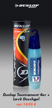 Dunlop Tournament 4er + Lavit Duschgel