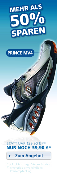 Mehr als 50% Sparen - Prince MV4 Tennisschuhe