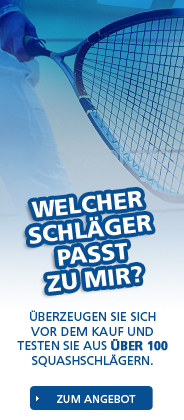 Testen Sie �ber 100 Squashschl�ger