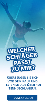 Testen Sie �ber 190 Tennisschl�ger
