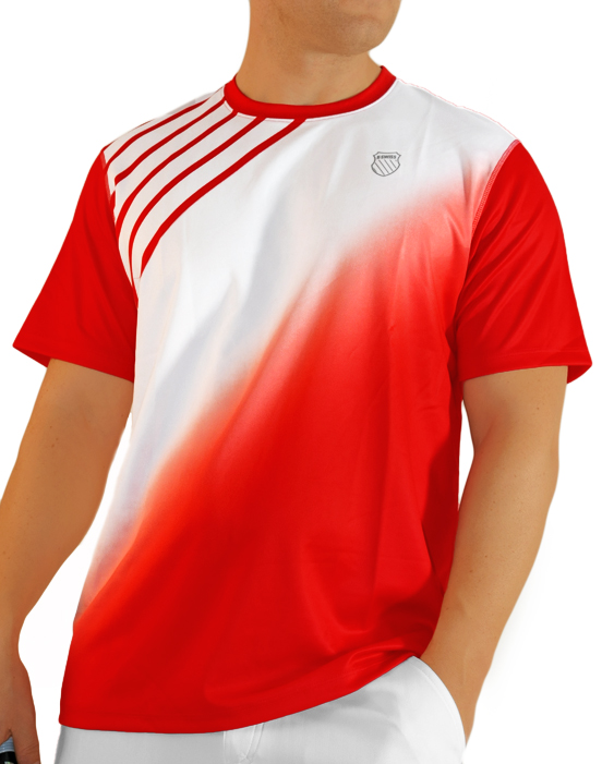 K-Swiss KSwiss T-Shirt Fades Crew rot Herren (M+XXL)
