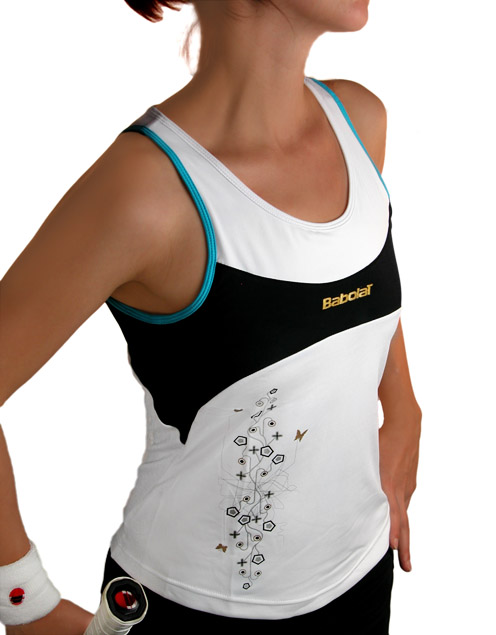 Zum Shop von Tennistown wechseln Babolat Tank Performance 2009 weiss/schwarz Damen (Größe XS)