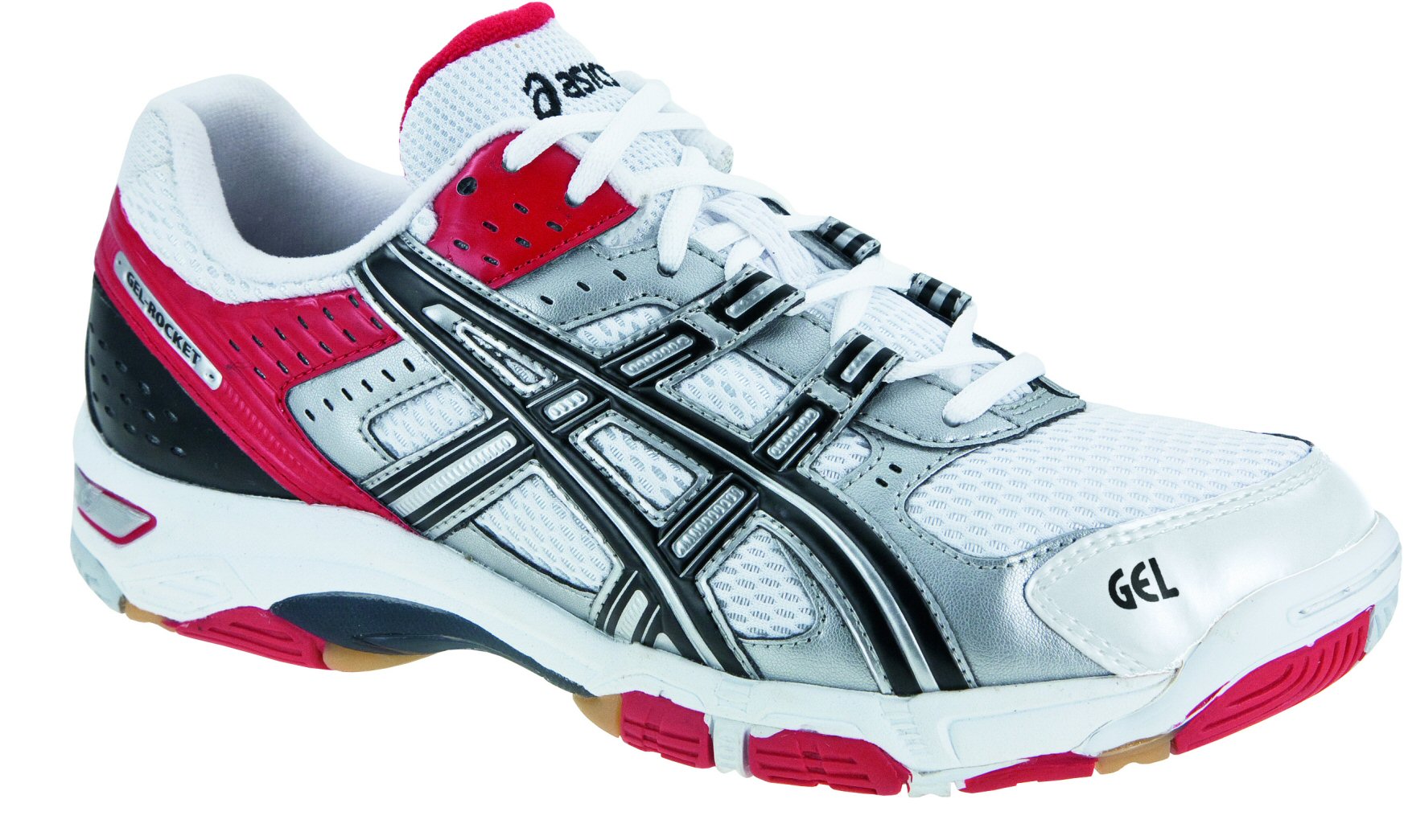 Asics Gel Rocket weiss/rot Indoorschuhe Herren