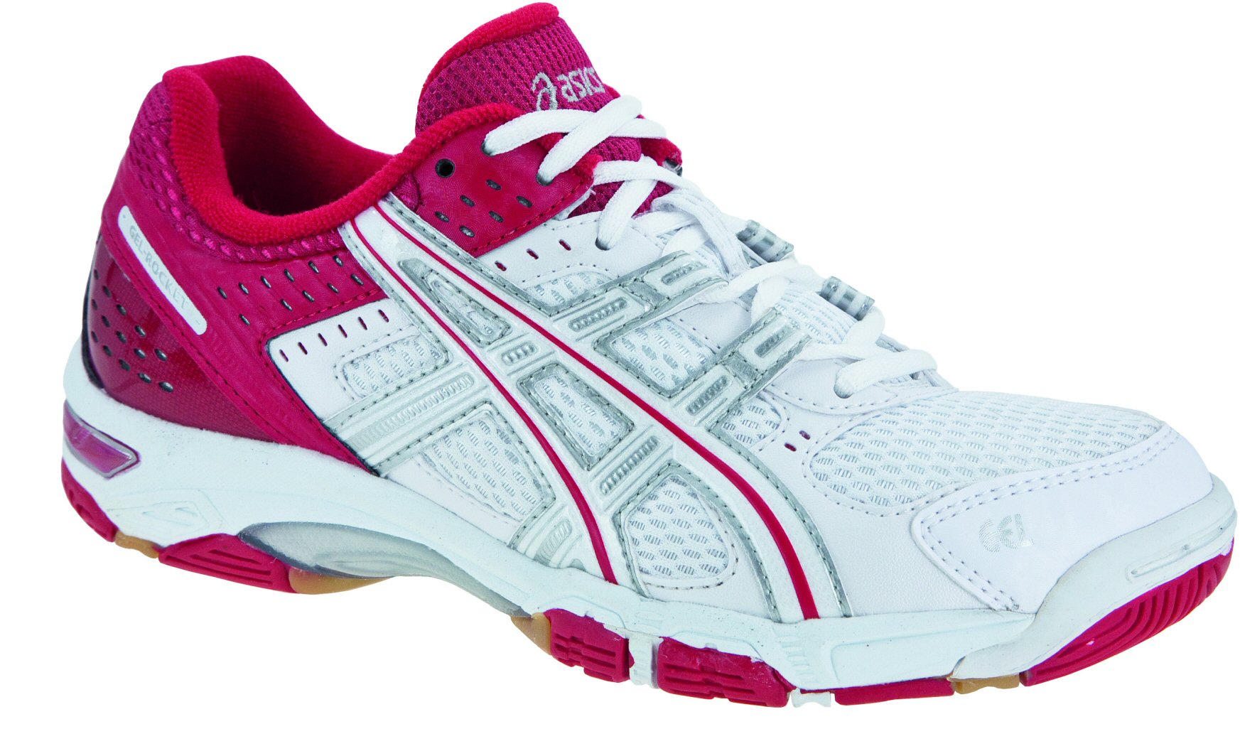 Asics Gel Rocket weiss/rot Indoorschuhe Damen