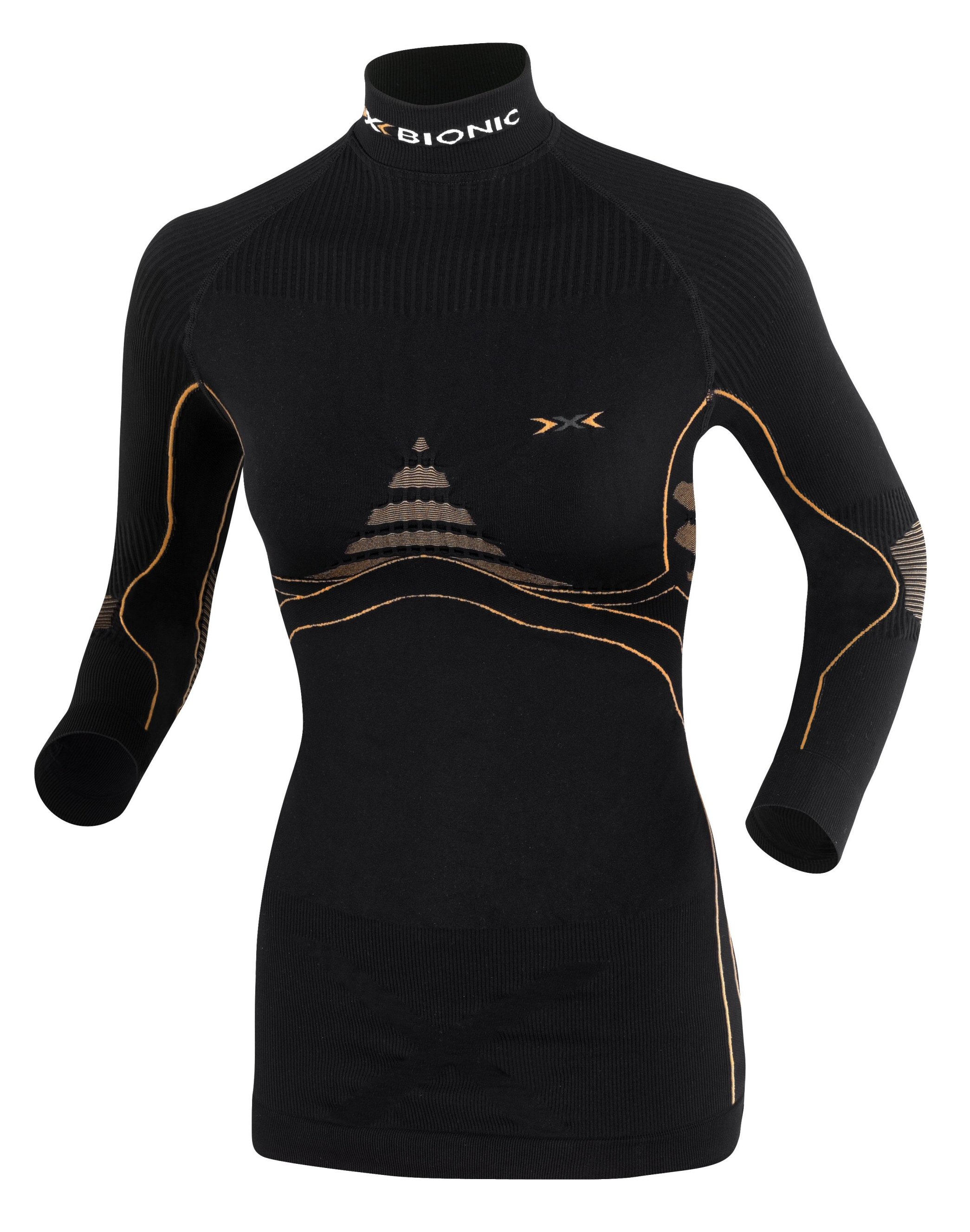 X-Bionic Energy Accumulator Turtle Neck schwarz/orange Damen