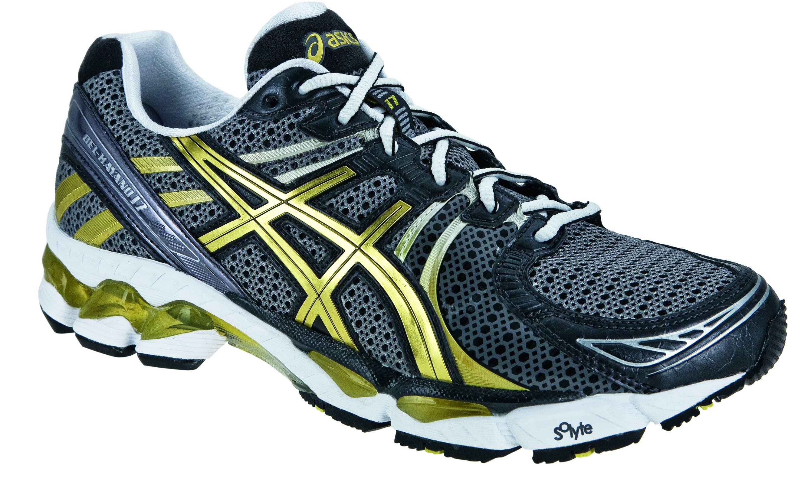 Asics Gel Kayano 17 schwarz/gold Laufschuhe Herren (41,5+42)