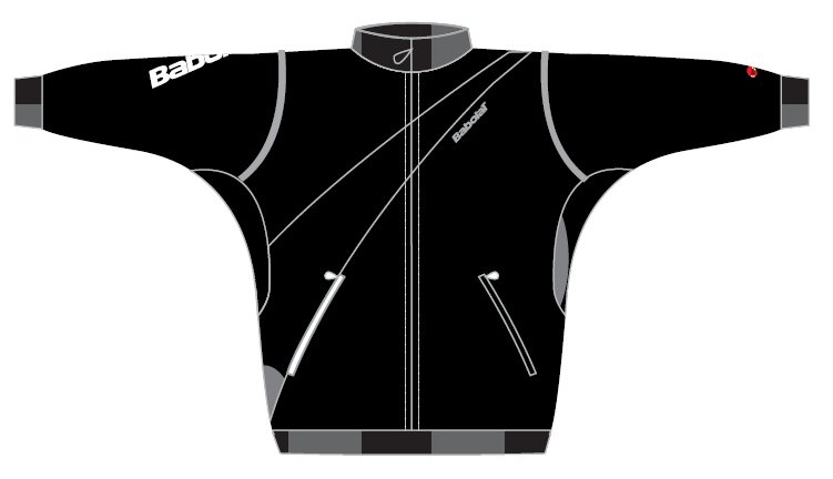 Babolat Jacket Club schwarz Herren (Größe S)