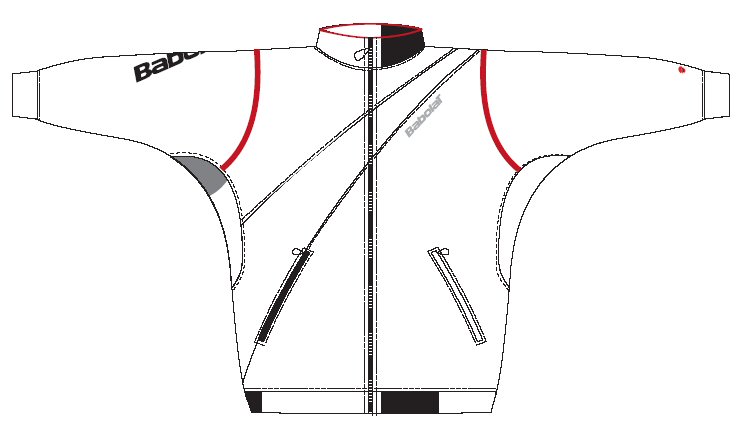 Babolat Jacket Club weiss/rot