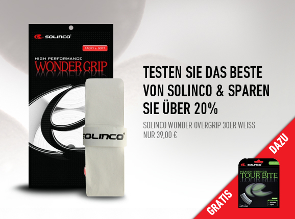 Testen Sie das Beste von Solinco & Sparen Sie �ber 20% + Gratis Heaven Strings Tour Bite