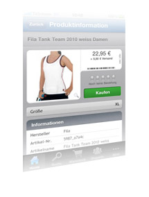 Tennistown Iphone App - Produktseite