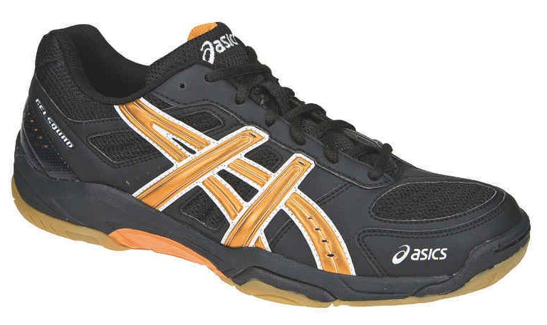 Asics Gel Squad schwarz/orange Handballschuhe Herren (Gr&ouml;&szlig;e 44)