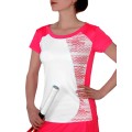 Head Shirt R-Neck 2010 weiss/pink Damen