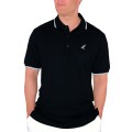 Australian Polo Piquet schwarz/weiss Herren