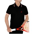 Australian Polo Piquet schwarz/rot Herren