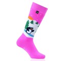 Rohner Skisocke Pinguin rosa Kinder