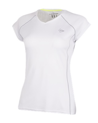 Dunlop Tennis-Shirt Club Line Crew weiss Damen