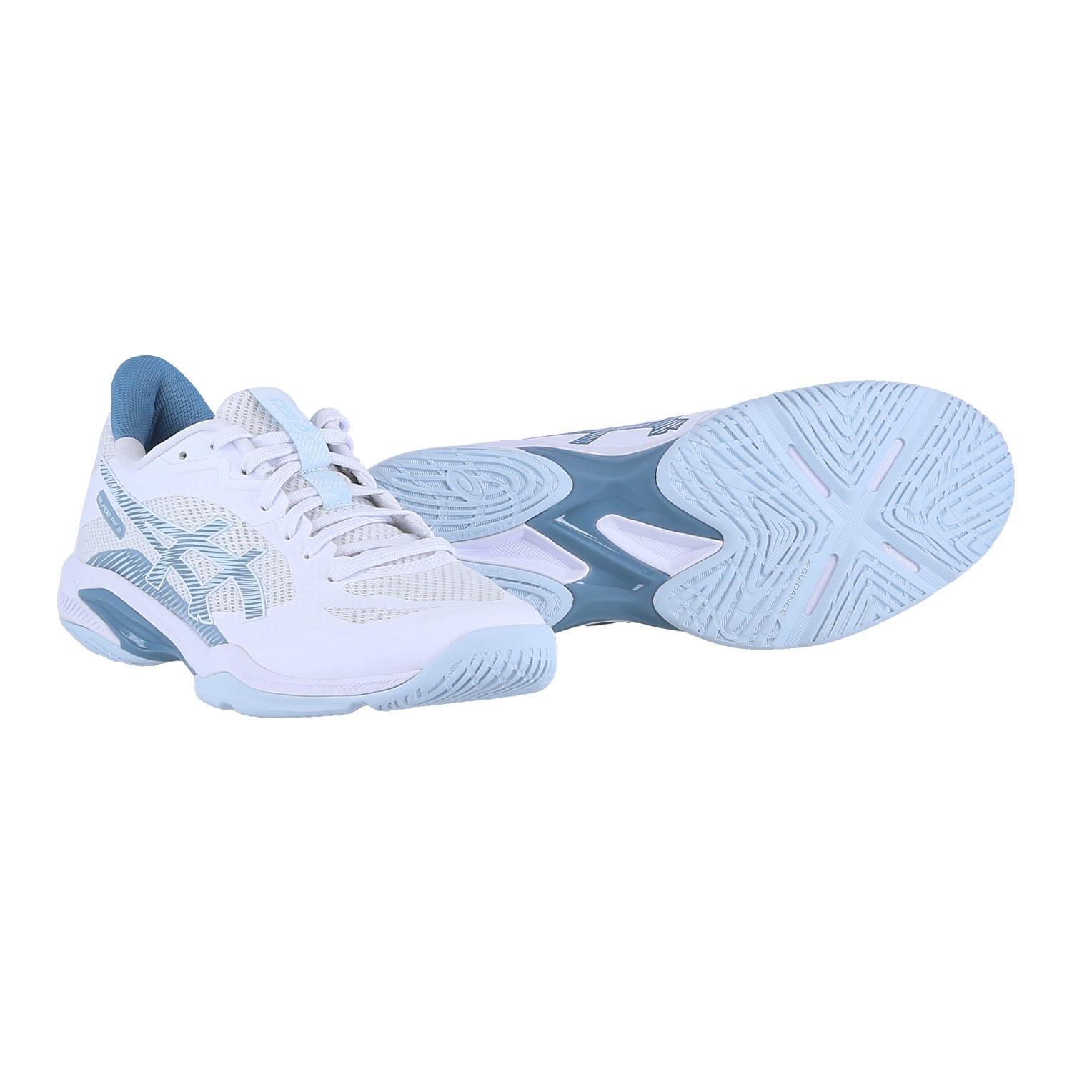 Asics Indoorschuhe Blade FF 2 (Squash- und Badminton-Schuh) weiss/graublau Herren, Größe Euro (US): 43,5 (9,5) Image
