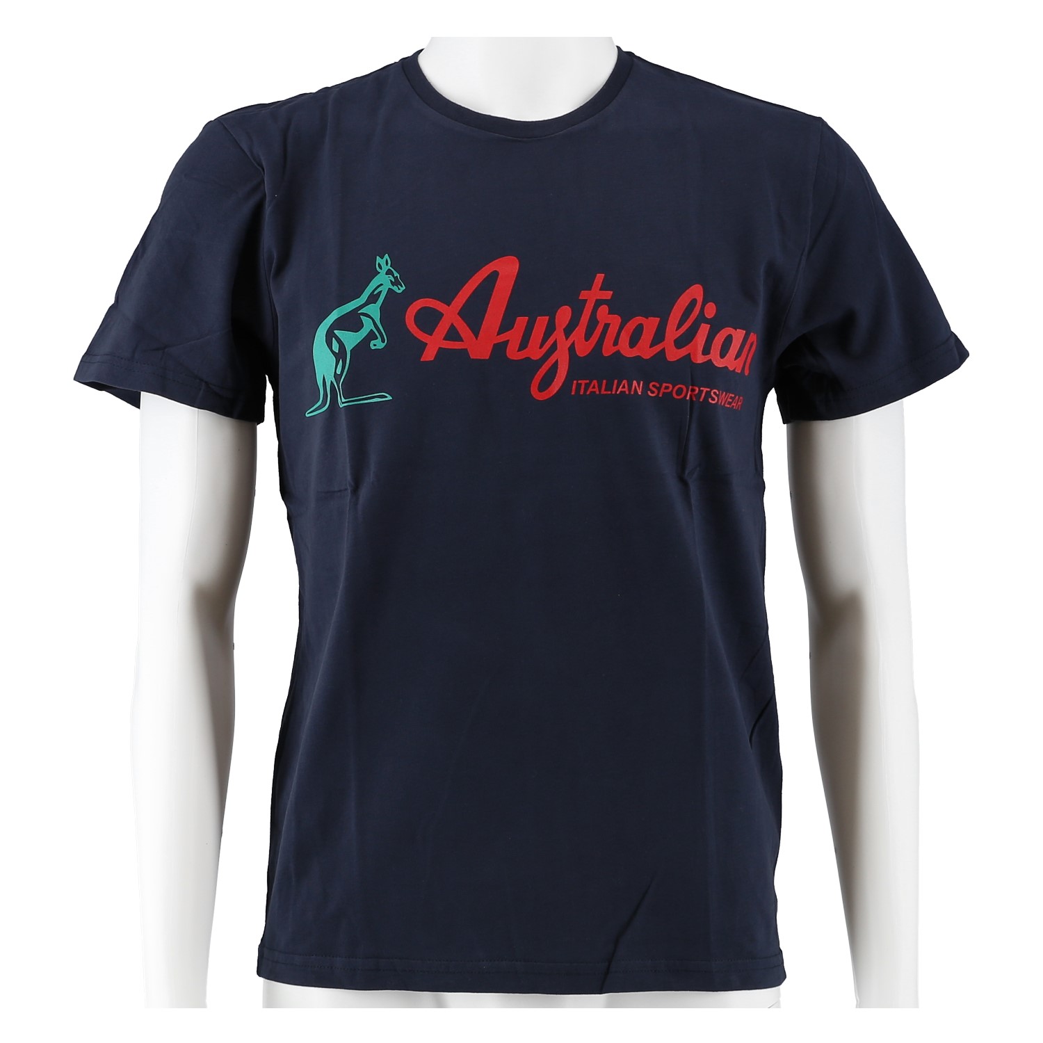 ROADSIGN Australia Herren T-Shirt Colourblock Design - Moderner Look In Blau/Weiß/Rot, Größe L