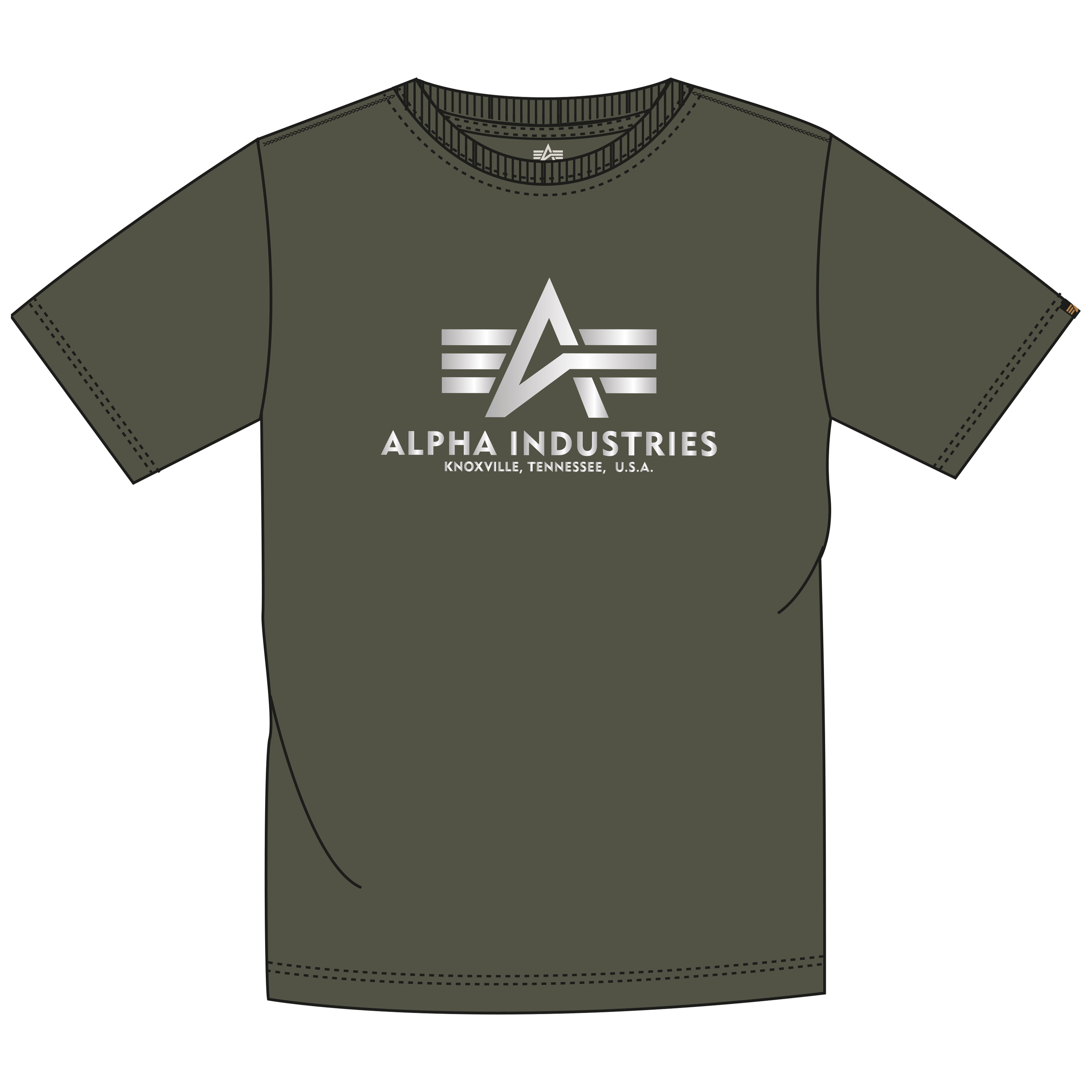 Alpha Industries T-Shirt Unisex Bambini E Ragazzi - Logo Frontale E Nastro 'Remove Before Flight', Vestibilità Regolare - 3