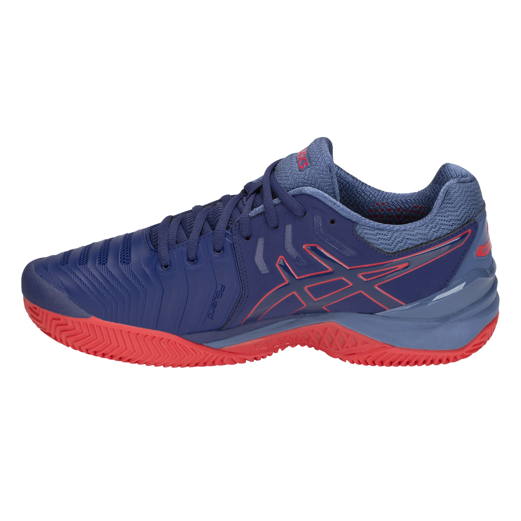 Asics Gel Resolution 7 Clay blau/rot Stabil-Sandplatz-Tennisschuhe Herren  versandkostenfrei online bestellen