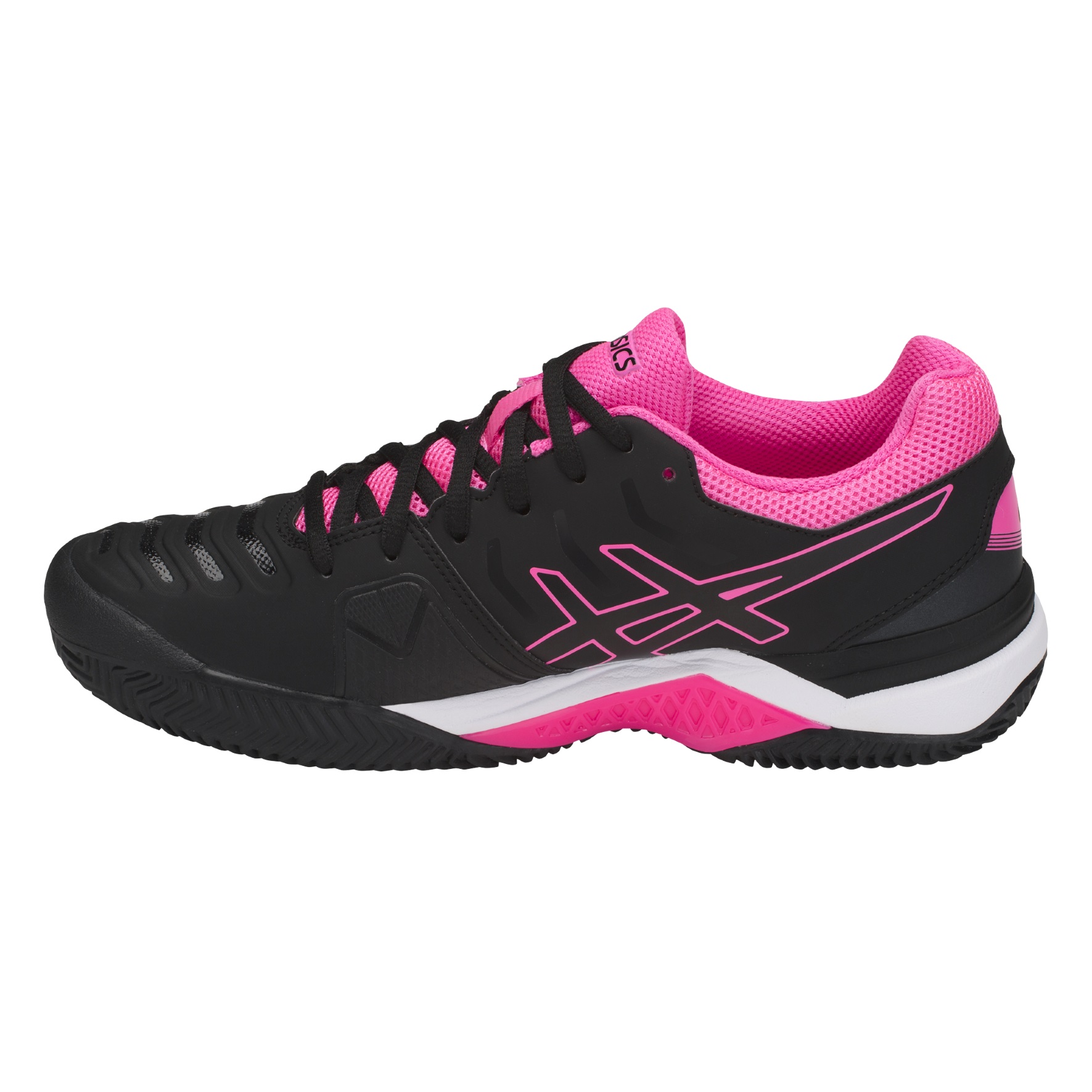Asics Gel Challenger 11 Clay schwarz/pink Sandplatz-Tennisschuhe Damen  versandkostenfrei online bestellen