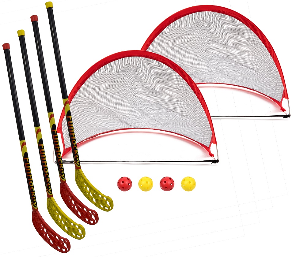 Bandito FunhockeySet Mini (Floorball) Pop Up Tor (4x schläger, 4x