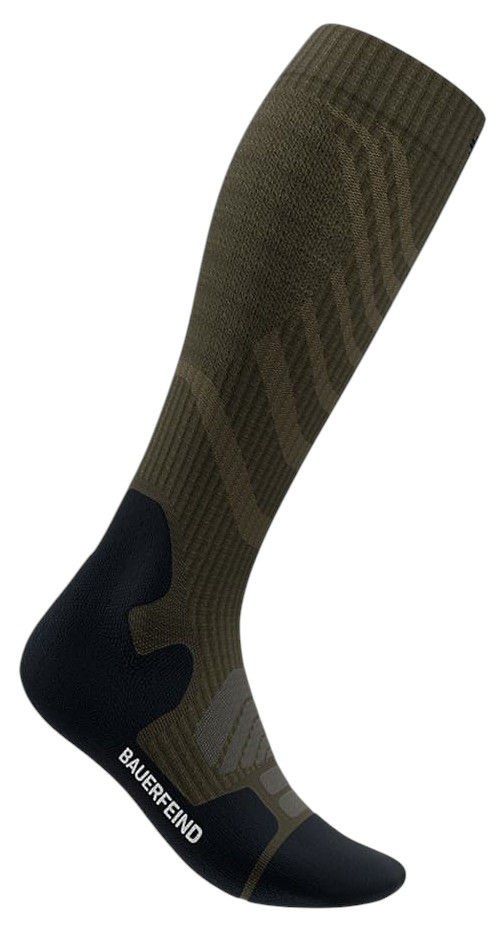 Bauerfeind Kompressionssocke Outdoor Merino Compression (gezielter Kompression) grün Herren - 1 Paar