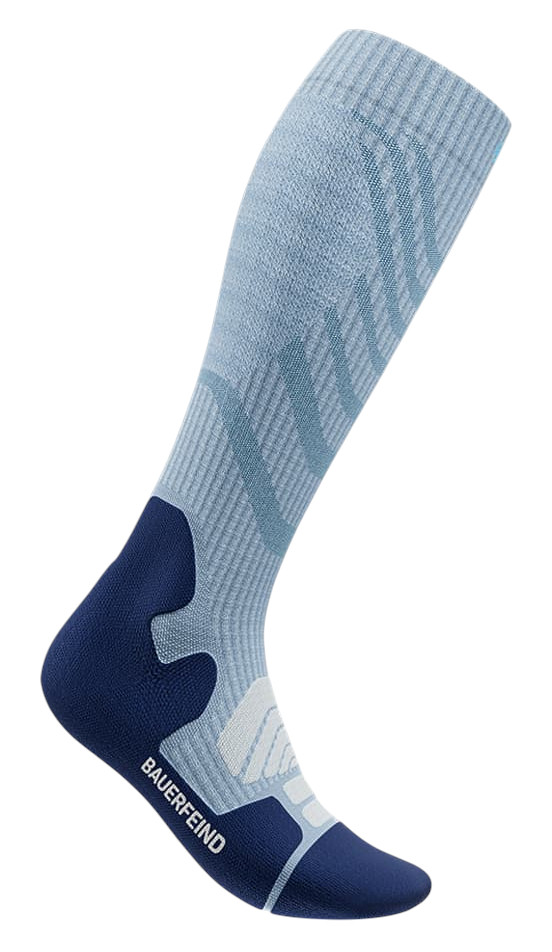 Bauerfeind Kompressionssocke Outdoor Merino Compression (gezielter Kompression) blau Damen - 1 Paar