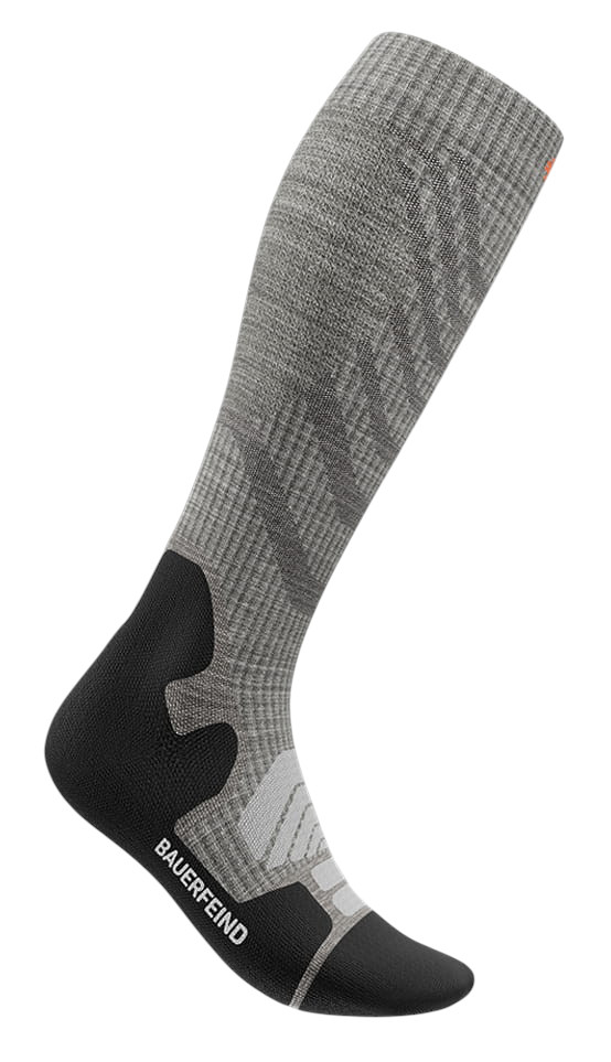 Bauerfeind Kompressionssocke Outdoor Merino Compression (gezielter Kompression) grau Damen - 1 Paar