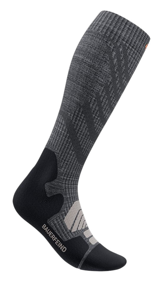 Bauerfeind Kompressionssocke Outdoor Merino Compression (gezielter Kompression) grau Herren - 1 Paar