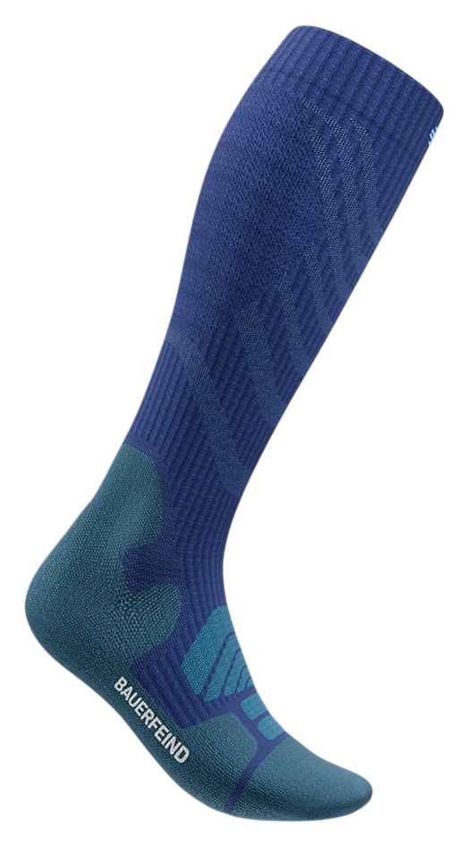 Bauerfeind Kompressionssocke Outdoor Merino Compression (gezielter Kompression) blau Herren - 1 Paar