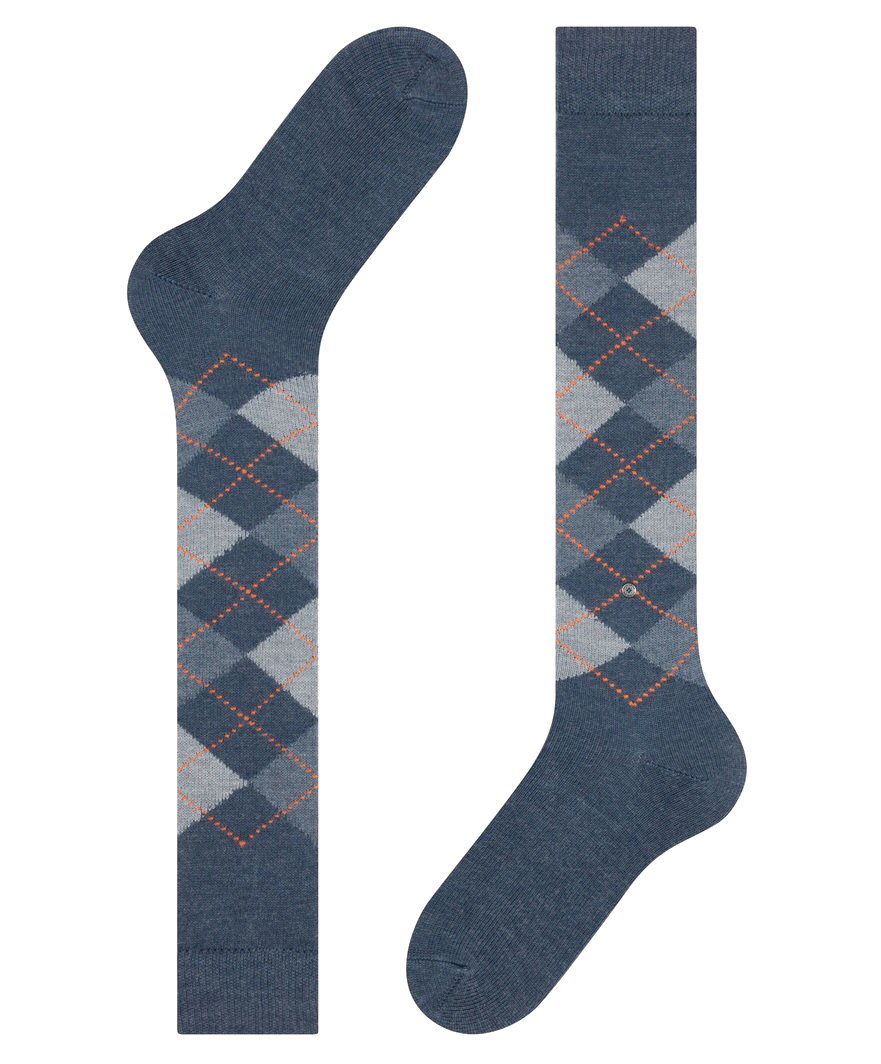 Burlington Preston Calzini Uomo Fantasia Argyle - Morbidi, Spessi, Cuciture Piatte - 1 Paio Taglia Unica (40-46 / 46-50)