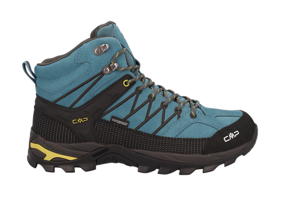 CMP Wanderschuhe Rigel Mid Trekking WP (wasserdicht) blau/schwarz/gold Herren, Größe Euro (US): 42 (9)