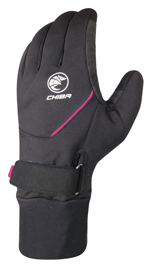 Chiba Winter-Fahrradhandschuhe Rain Pro schwarz/pink - 1 Paar