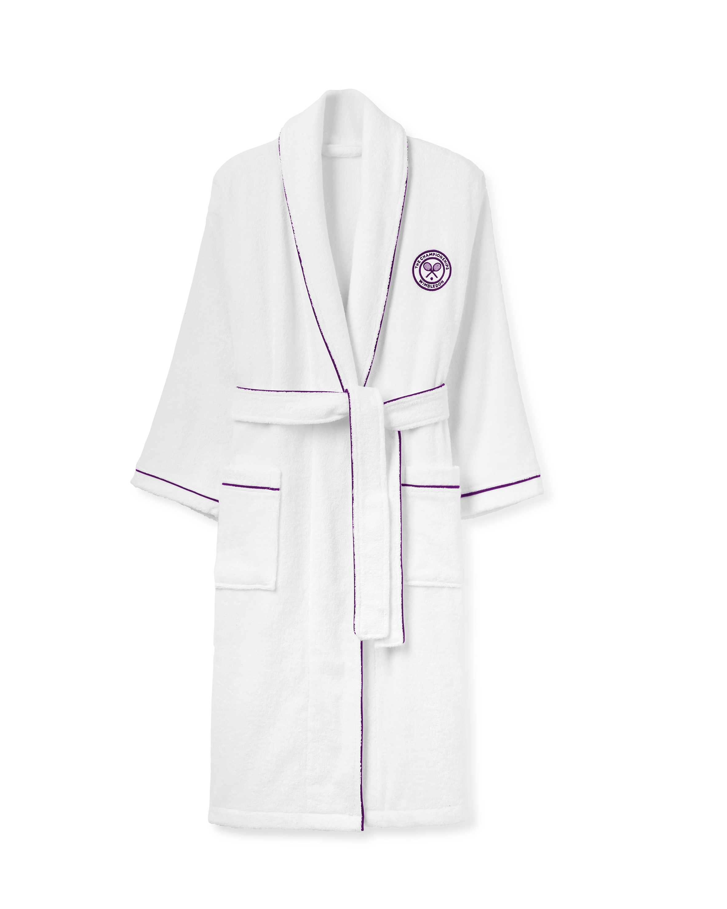 Christy Bademantel Wimbledon The Championship 2025 weiss/violett