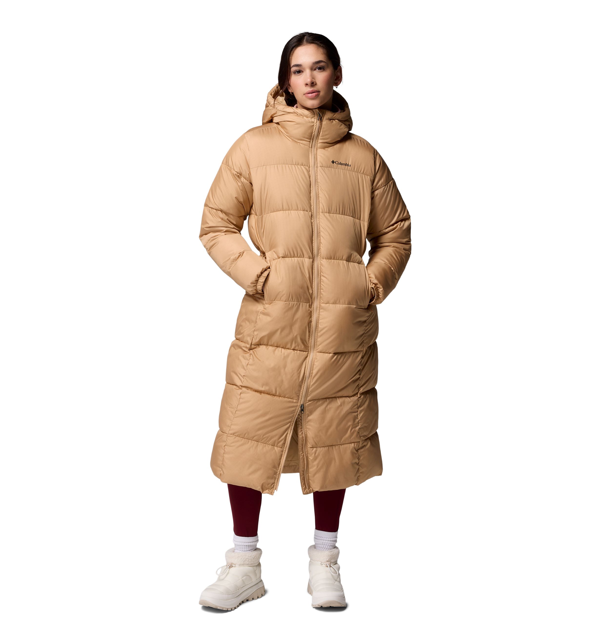 Columbia Wintermantel Puffect Long Jacket (Thermarator Isolierung) hellbraun Damen, Größe: S
