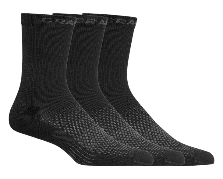 Craft Sportsocken Core Dry High (feuchtigkeitstransport) schwarz - 3 Paar