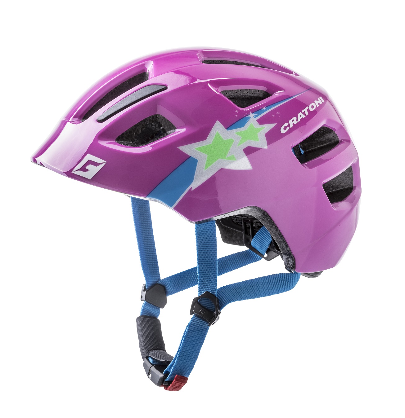 Cratoni Kinder-Fahrradhelm Maxster – Mit Rücklicht, 14 Belüftungsöffnungen, RLS-System, 210g
