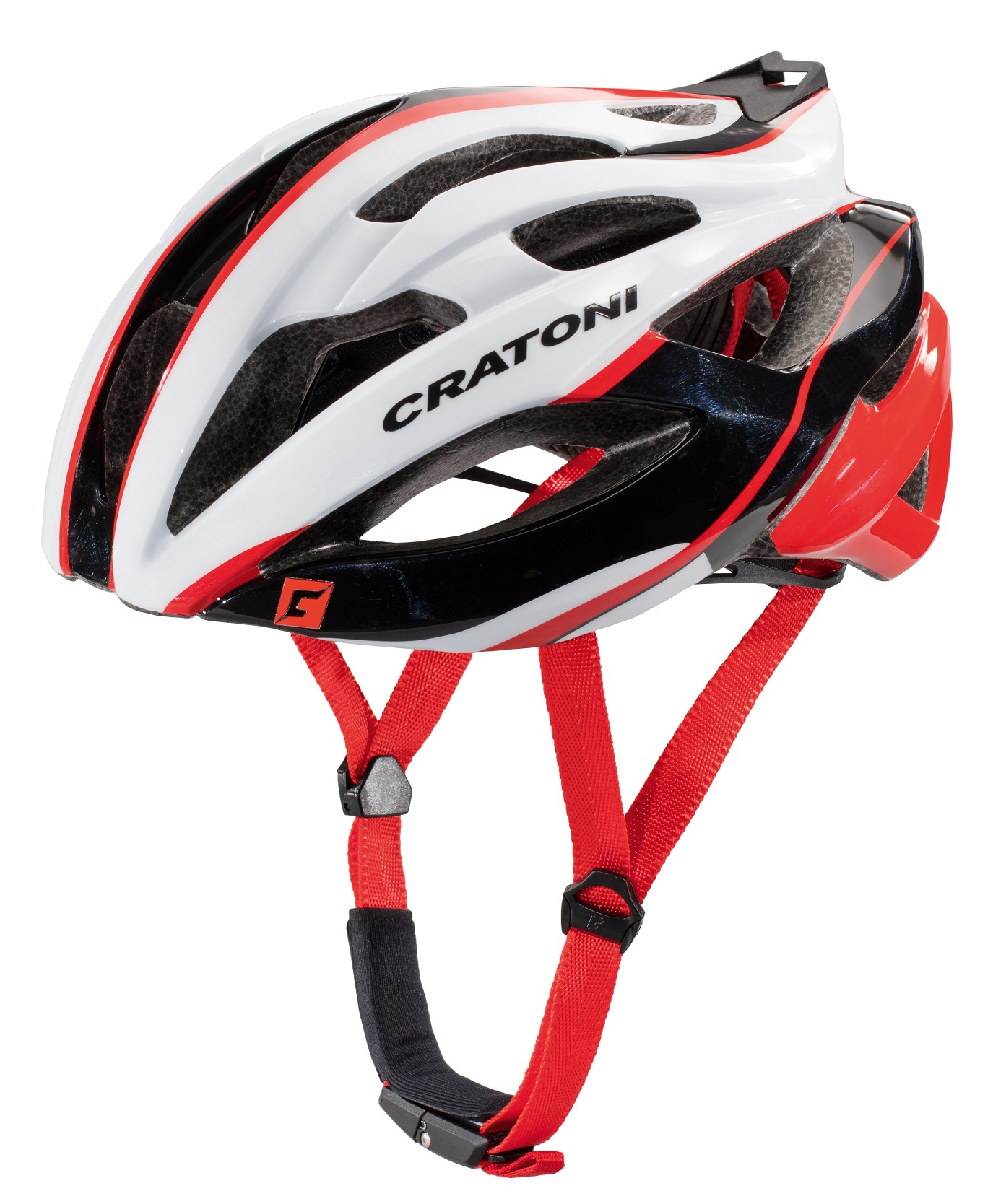 Cratoni Pacer+ Fahrradhelm – Größe L-XL, Schwarz/rot Matt, Inmold-Konstruktion