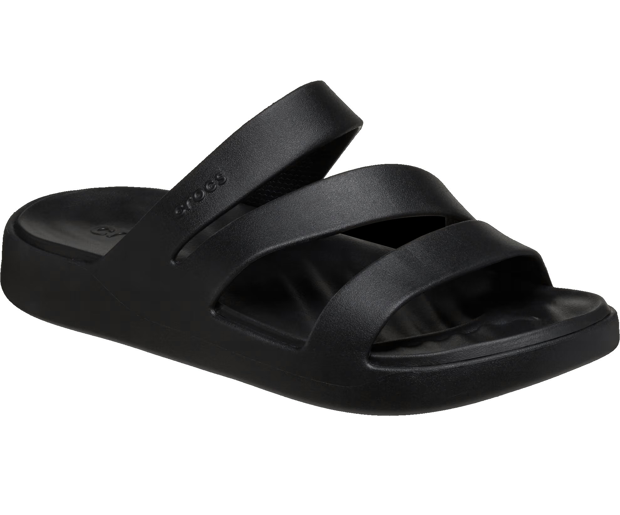 crocs-sandale-getaway-strappy-leichtes-nahtlos-flexibel-schwarz