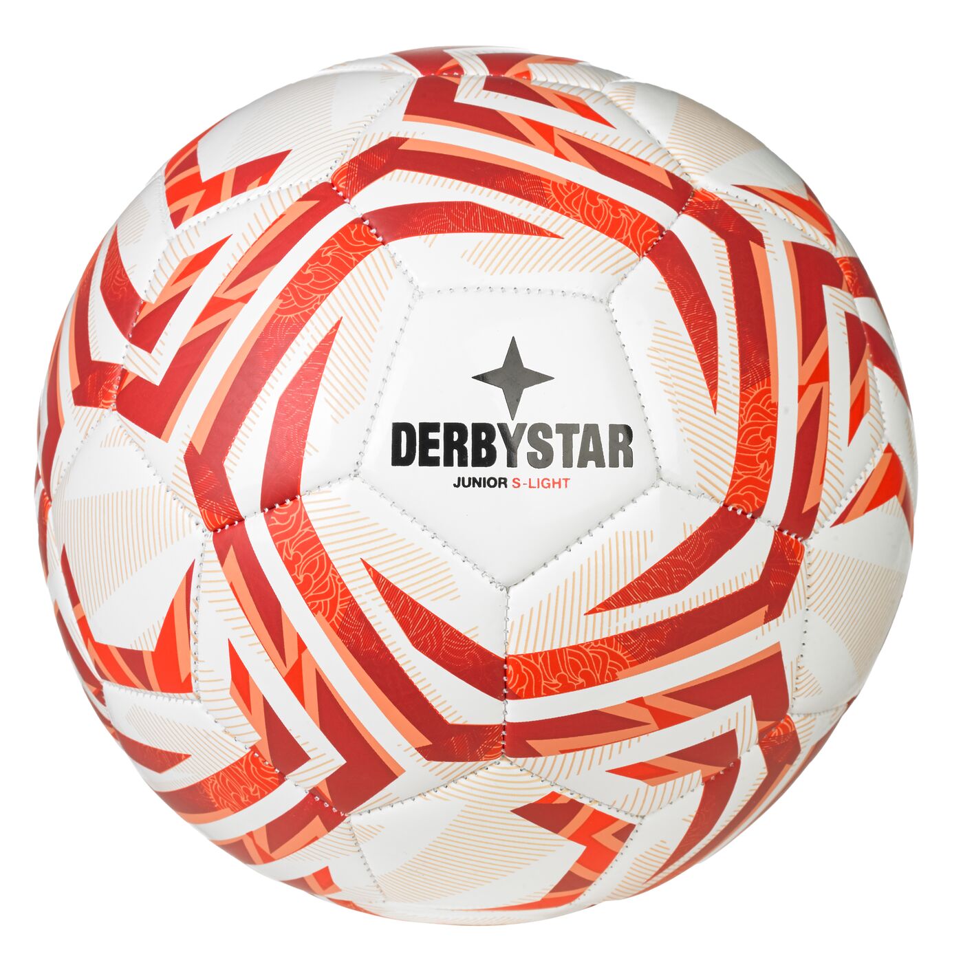 Derbystar Fussball Junior S-Light v25 (Freizeitball) weiss/rot - 1 Ball, Größe: 5