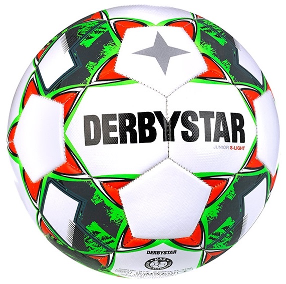 Derbystar Fussball Junior S-Light v23 (Freizeitball) weiss/grün/rot - 1 Ball, Größe: 3
