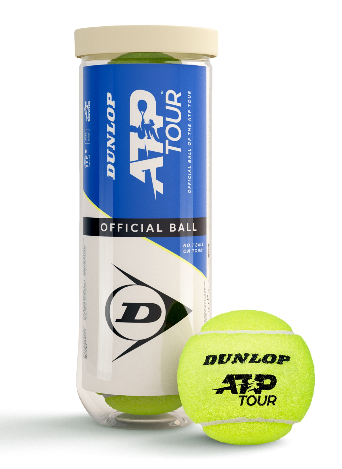 Dunlop Tennisbälle ATP Tour (offizieller ATP Tour Ball) Dose 3er