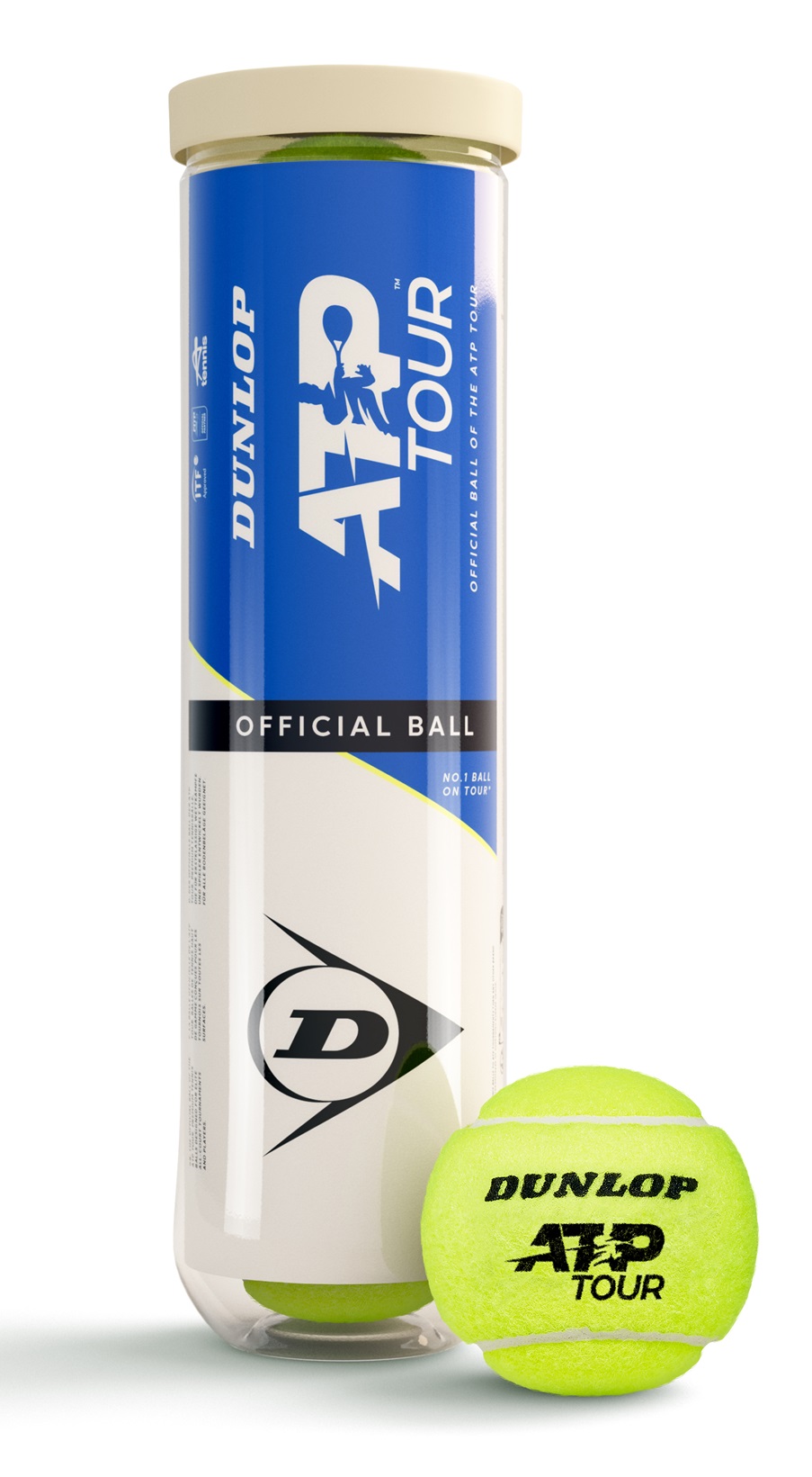 Dunlop Tennisbälle ATP Tour (offizieller ATP Tour Ball) Dose 4er