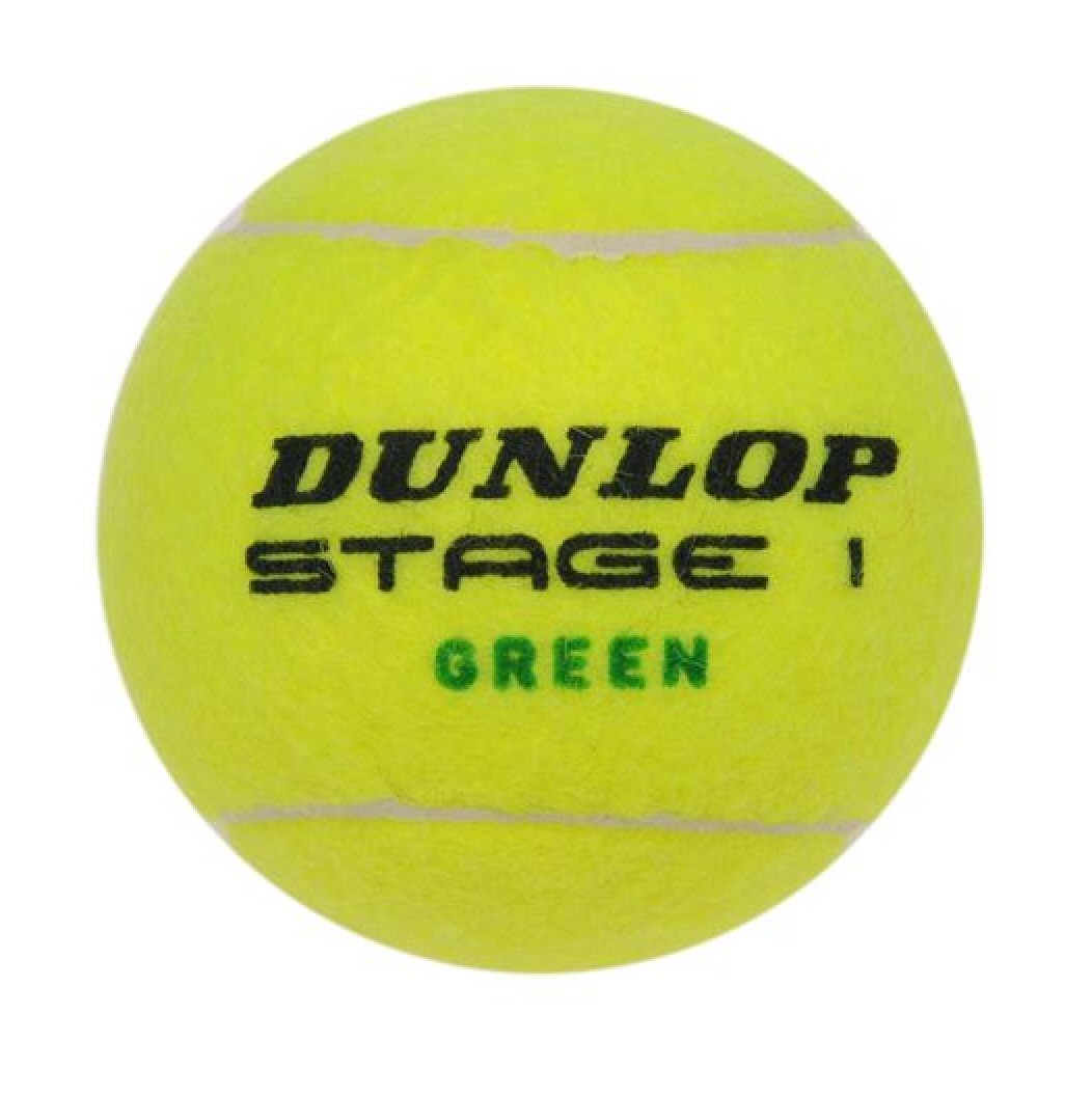 Balles Tennis Dunlop Stage 3 - 75% Plus Lentes, Débutants 5-8 Ans