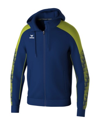 Erima Trainingsjacke Evo Star mit Kapuze (hoher Tragekomfort) navyblau/limegrün Herren, Größe: L Image