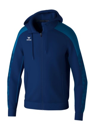 Erima Trainingsjacke Evo Star mit Kapuze (hoher Tragekomfort) navyblau/blau Herren, Größe: S Image