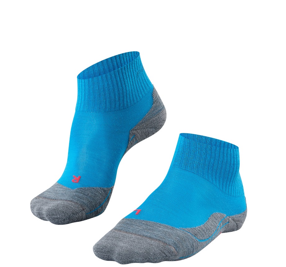 Falke Trekkingsocke TK5 Short (leichte Polsterung für leichte Wanderungen) türkis Damen - 1 Paar