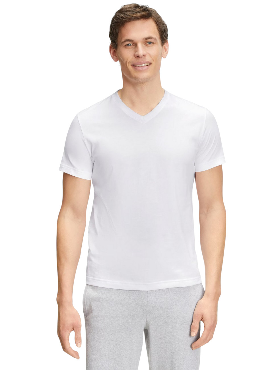 Falke Sport/Freizeit-Tshirt (V-Ausschnitt) weiss Herren