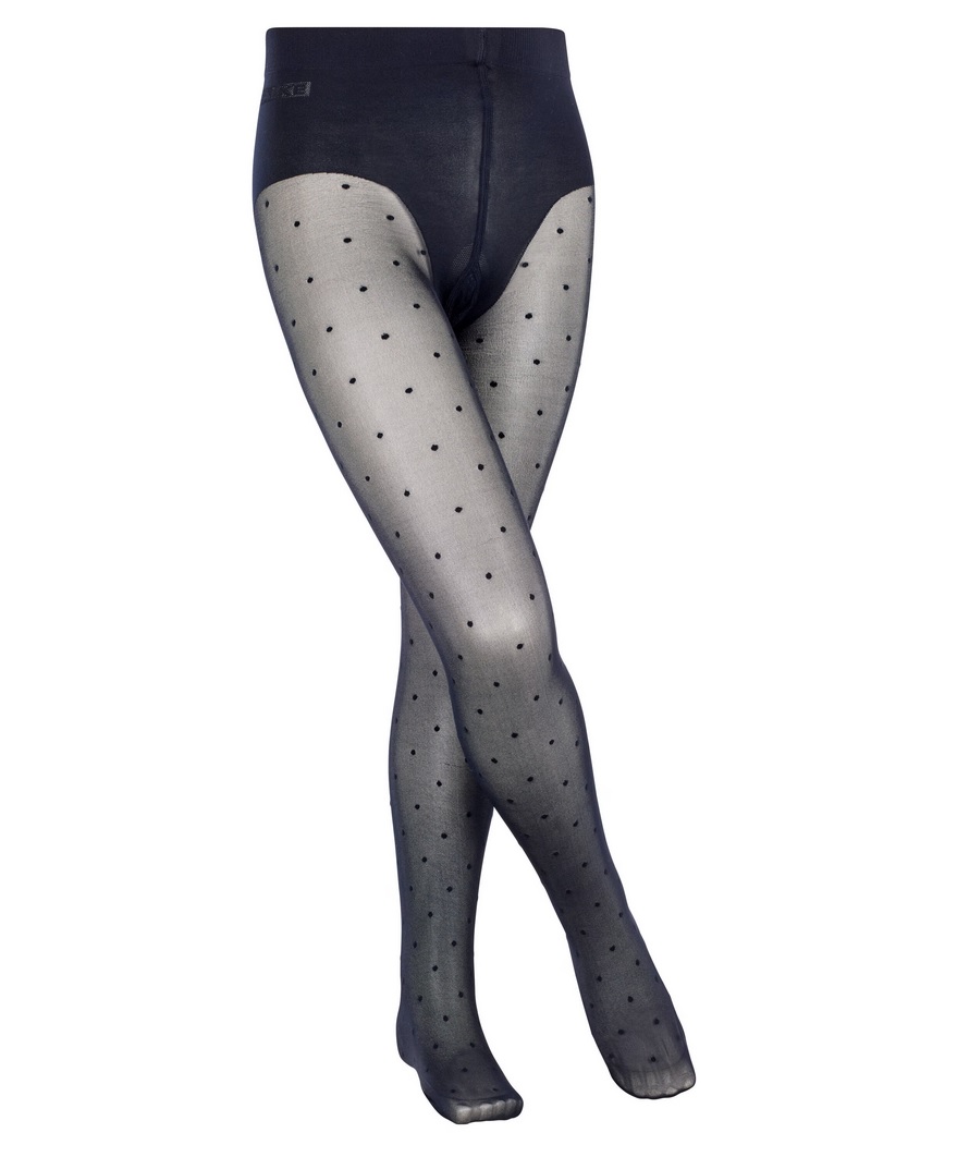 Falke Strumpfhose Romantic Dot (transparent und matte Feinstrumpfhose) marineblau Kinder